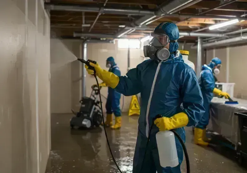 Basement Sanitization and Antimicrobial Treatment process in Avalon, PA